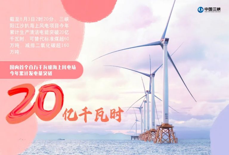 国内首个百万千瓦级海上风电场今年累计发电量突破20亿千瓦时 – 每日风电